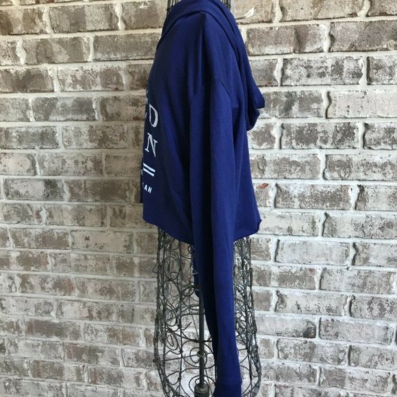 SuperNova Limited Edition Cropped Hoodie Small Navy New York Paris Tokyo… - Picture 7 of 9